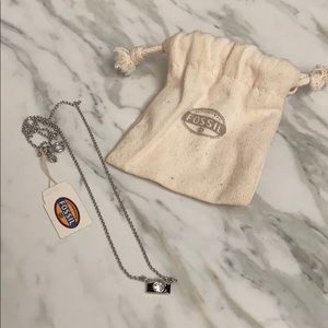 Fossil Small Camera Necklace New Never Worn